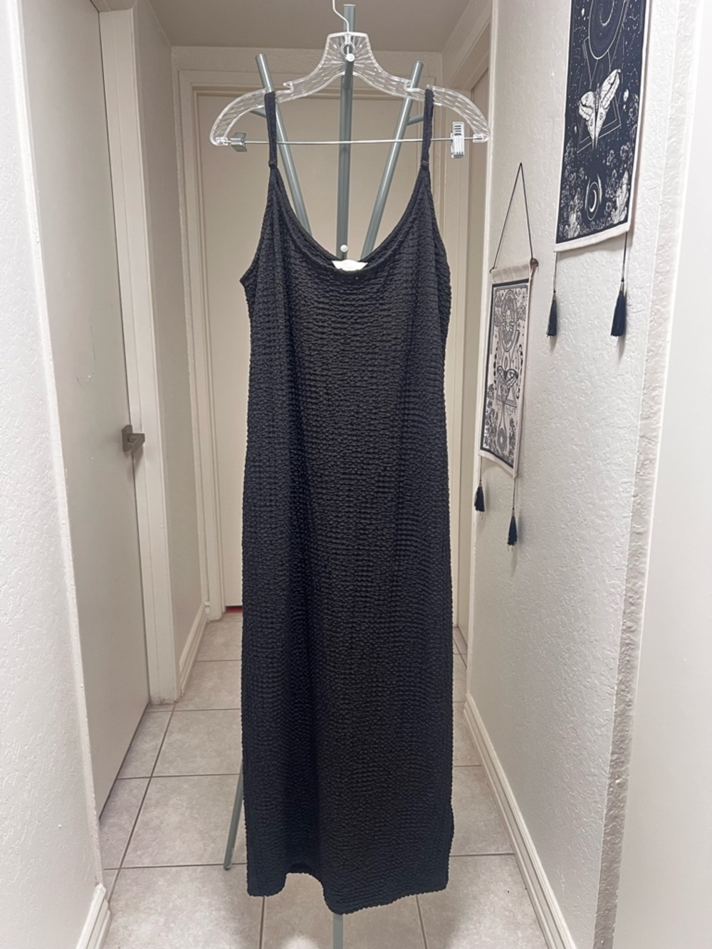 H&M Black Textured dress